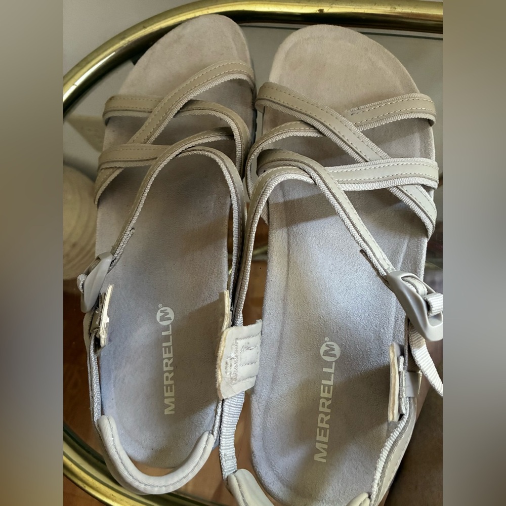 NWOT Merrel Women's Beige Strappy Sandals Size 10 - Picture 6 of 8